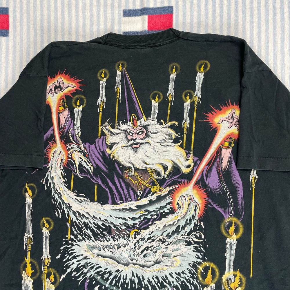 Vintage 1994 Liquid Blue Wizard Double Sided AOP all over print tee shirt - Picture 11 of 16